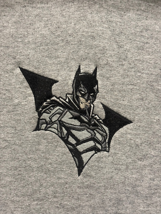 Embroidered Dark Knight Hoodie, Sweatshirt, & Tee