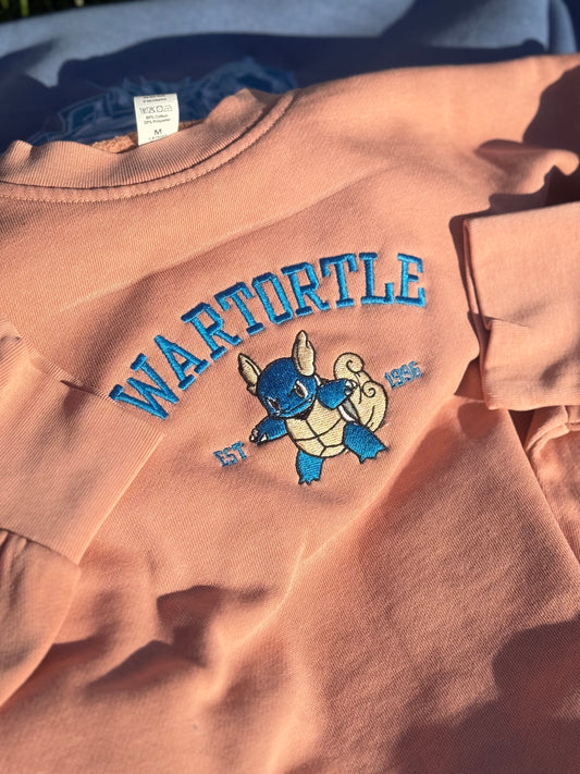 Embroidered Wartortle Hoodie, Sweatshirt, & Tee
