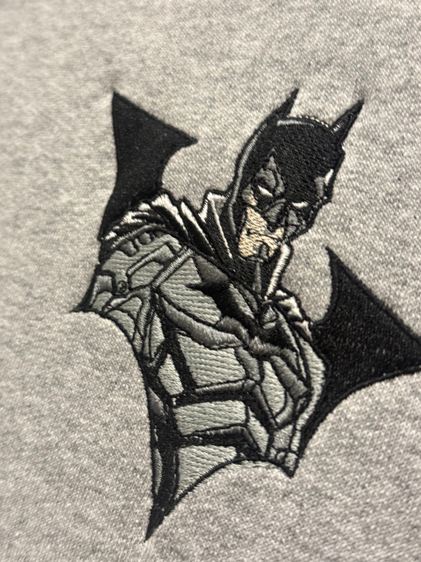 Embroidered Dark Knight Hoodie, Sweatshirt, & Tee