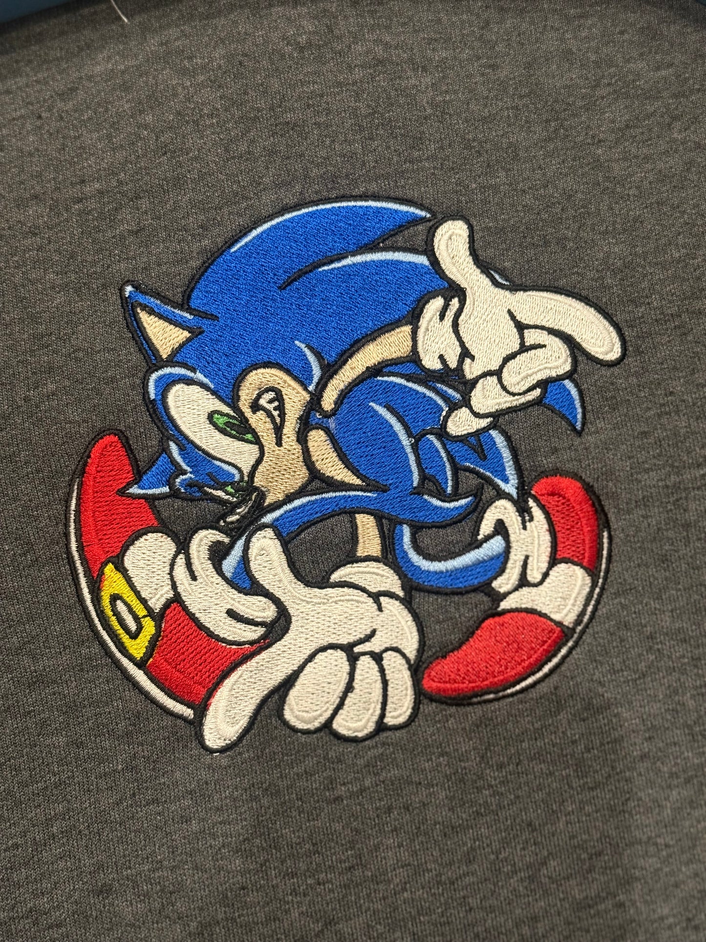 Custom Embroidered Blue Hedgehog Hoodie, Sweatshirt, & Tee