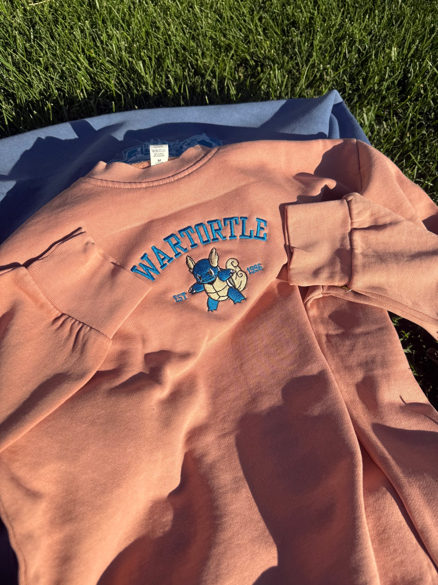 Embroidered Wartortle Hoodie, Sweatshirt, & Tee