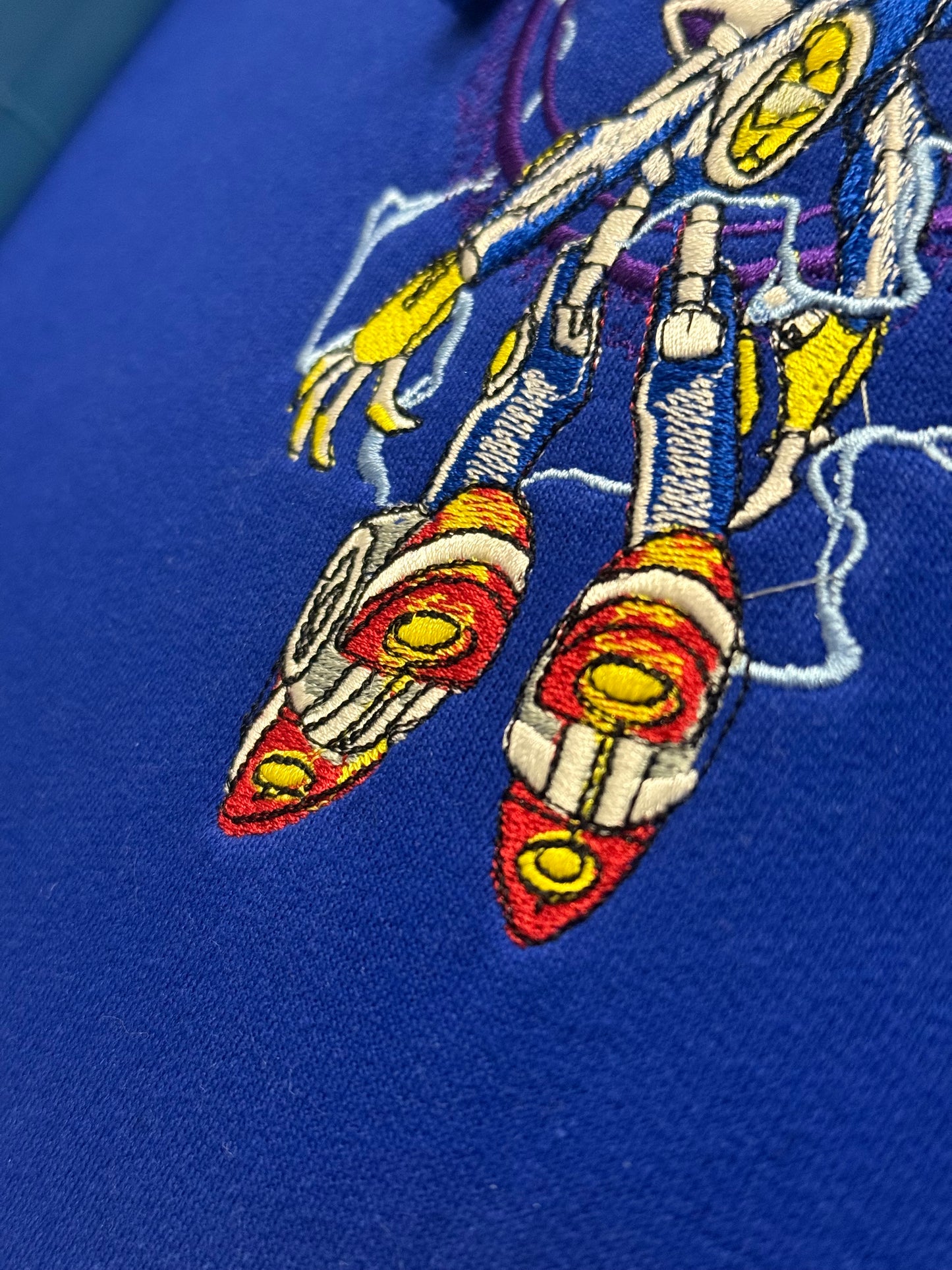 Embroidered Metal Sonic Hoodie, Sweatshirt, & Tee