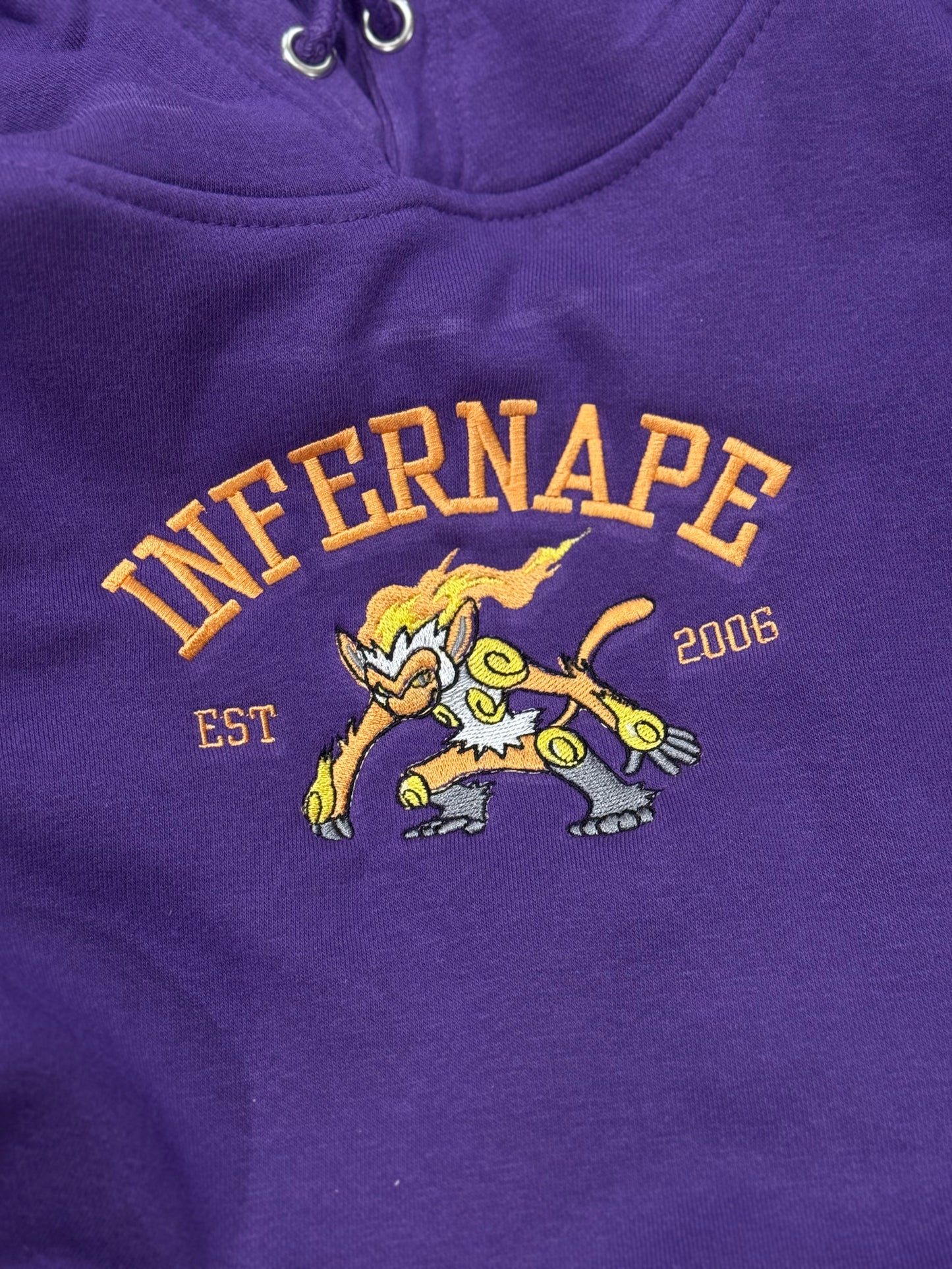 Embroidered Infernape Hoodie, Sweatshirt, & Tee