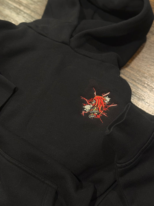 Embroidered Left Chest Knuckles Hoodie, Sweatshirt, & Tee