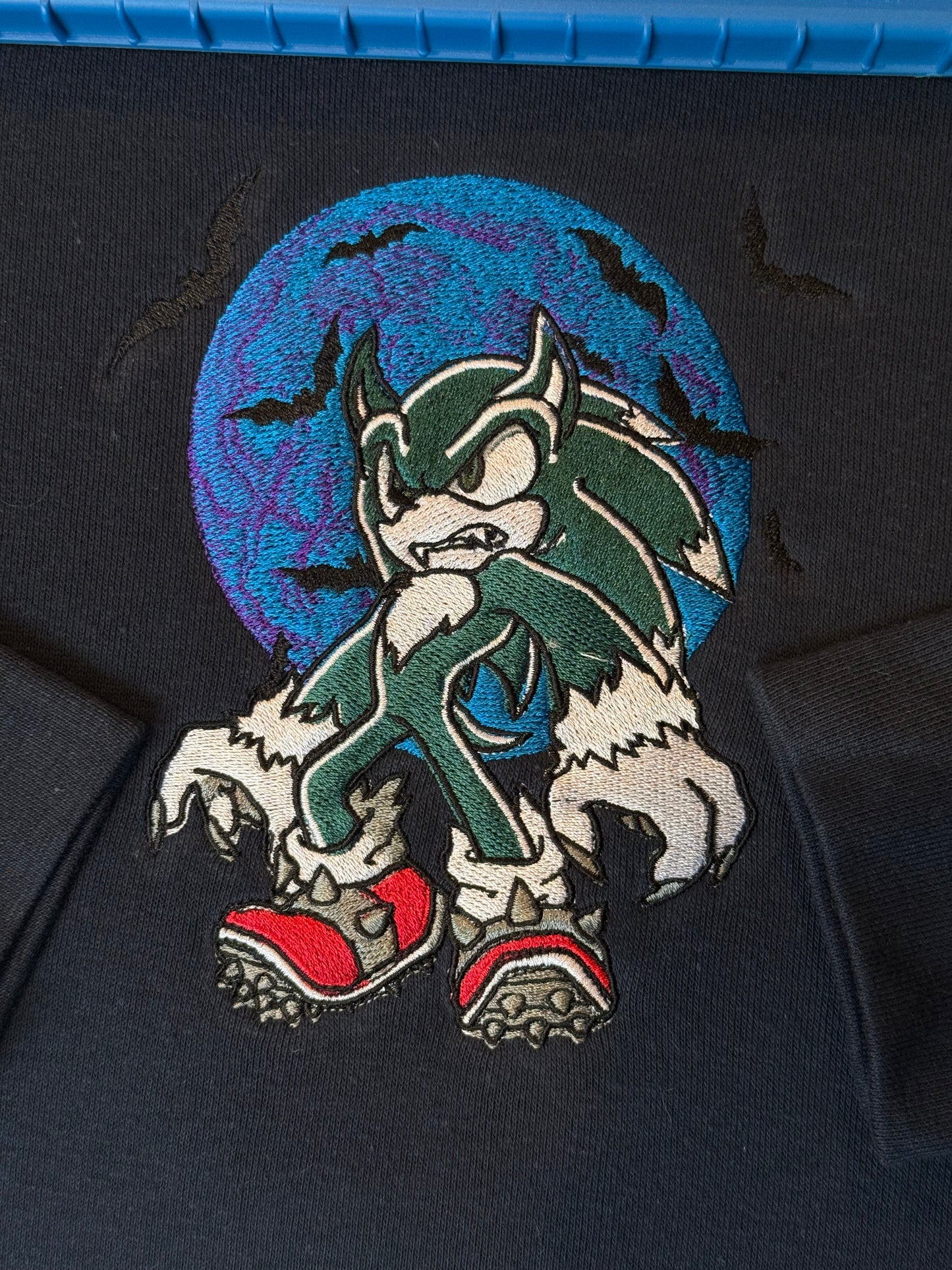 Embroidered Sonic the Werehog Hoodie, Sweatshirt, & Tee