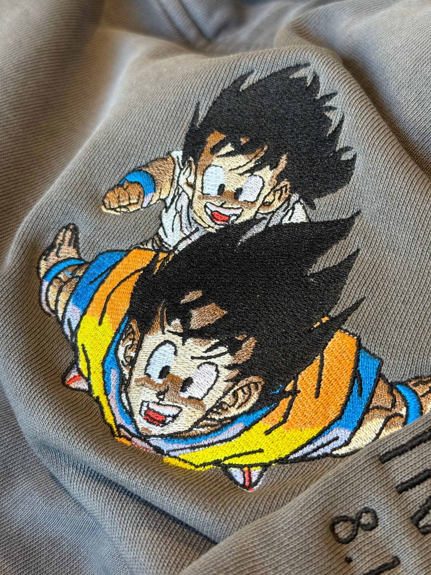 Embroidered Dragon Ball Initials on Sleeve Hoodie & Sweatshirt