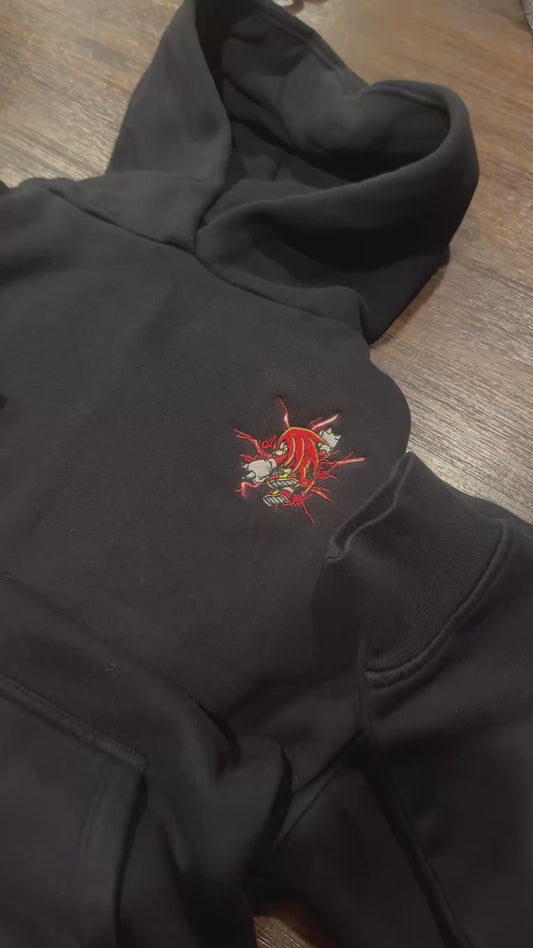 Embroidered Left Chest Knuckles Hoodie, Sweatshirt, & Tee